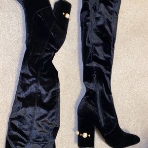 Black high knee boots